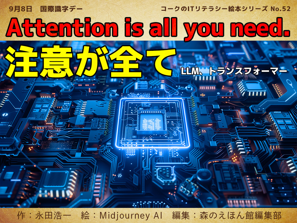 Attention is all you need.注意が全て（LLM、トランスフォーマー）